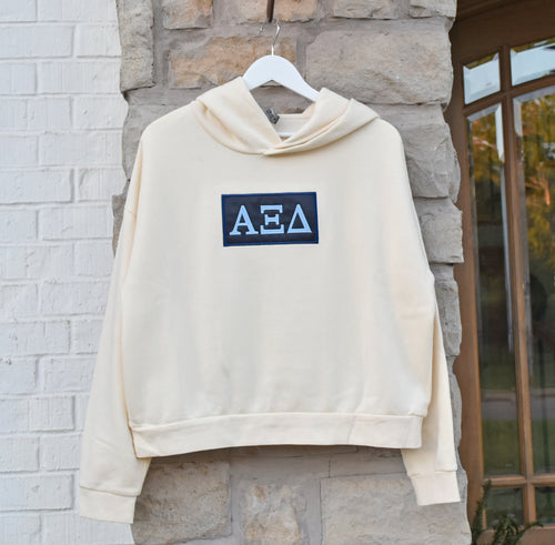 Alpha Xi Delta Patch Hooded Sweatshirt