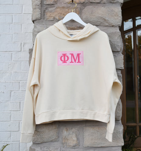 Phi Mu Patch Hooded Sweatshirt
