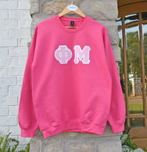 Phi Mu Pink Letter Sweatshirt