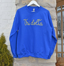 Delta Delta Delta Chain Script Royal Sweatshirt - FINAL SALE