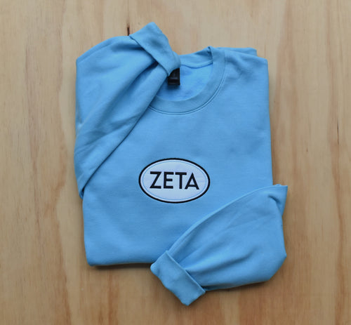Zeta Tau Alpha Oval Patch Sweatshirt