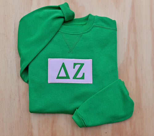 Delta Zeta Patch Crew Sweatshirt