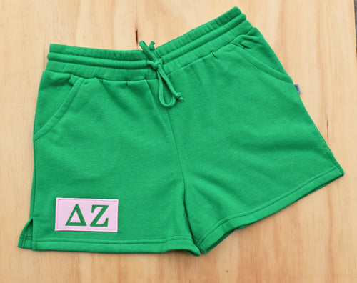 Delta Zeta Green Patch Shorts