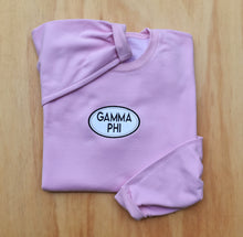 Gamma Phi Beta Oval Patch Pink Sweatshirt