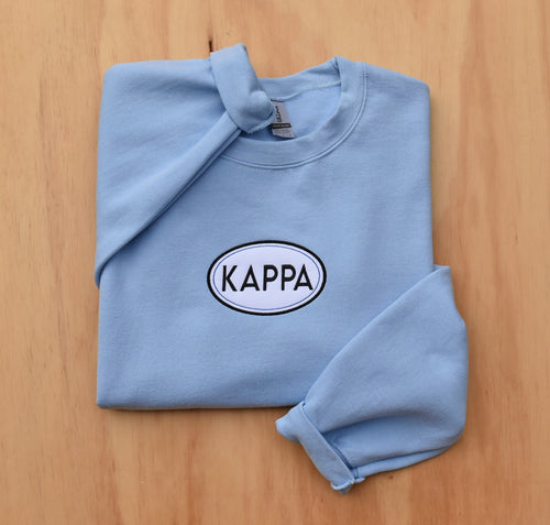 Kappa Oval Patch Blue Sweatshirt