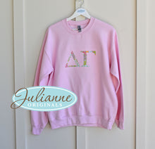 Delta Gamma Floral Letter Pink Sweatshirt