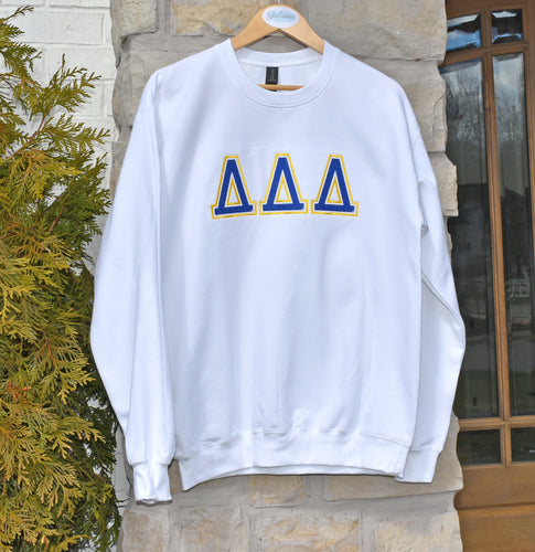Delta Delta Delta White Sweatshirt