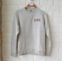 Delta Phi Epsilon Chest Logo Grey Sweatshirt