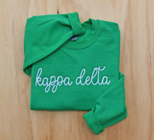 Kappa Delta Chain Stitch Green Sweatshirt