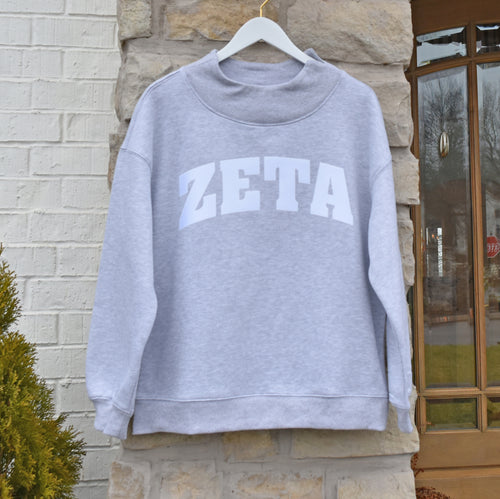 Zeta Tau Alpha Mock Neck Sweatshirt