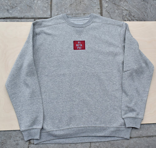 Pi Beta Phi Patch Grey Sweatshirt