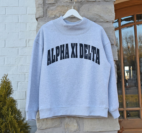 Alpha Xi Mock Neck Sweatshirt