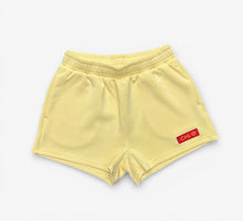 Chi Omega Patch Yellow Scuba Shorts