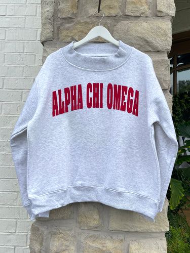 Alpha Chi Omega Mock Neck Sweatshirt