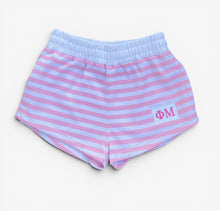 Phi Mu Pink Stripe Patch Shorts