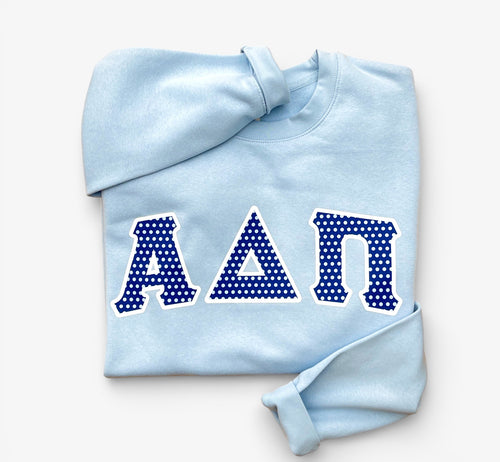 Alpha Delta Pi Blue Letter Sweatshirt