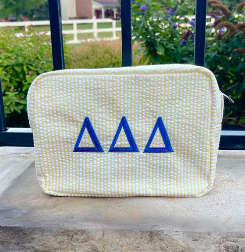 Tri Delta Yellow Cosmetic Bag