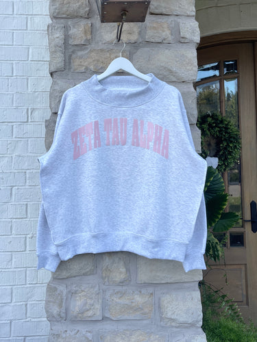 Zeta Tau Alpha Raw Seam Mock Neck Sweatshirt