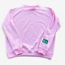 NEW! Kappa Delta Pink Thermal Waffle Mock Neck Sweatshirt