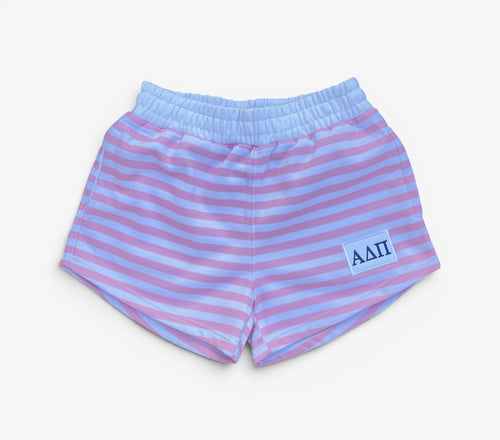 Alpha Delta Pi Pink Stripe Patch Shorts