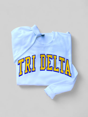 Delta Delta Delta White Sweatshirt