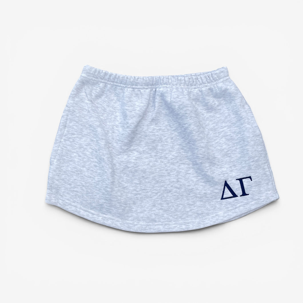 Delta Gamma Letter Grey Sweat Skirt
