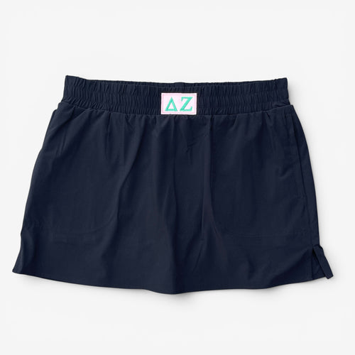Delta Zeta Patch Black Skort - Preorder