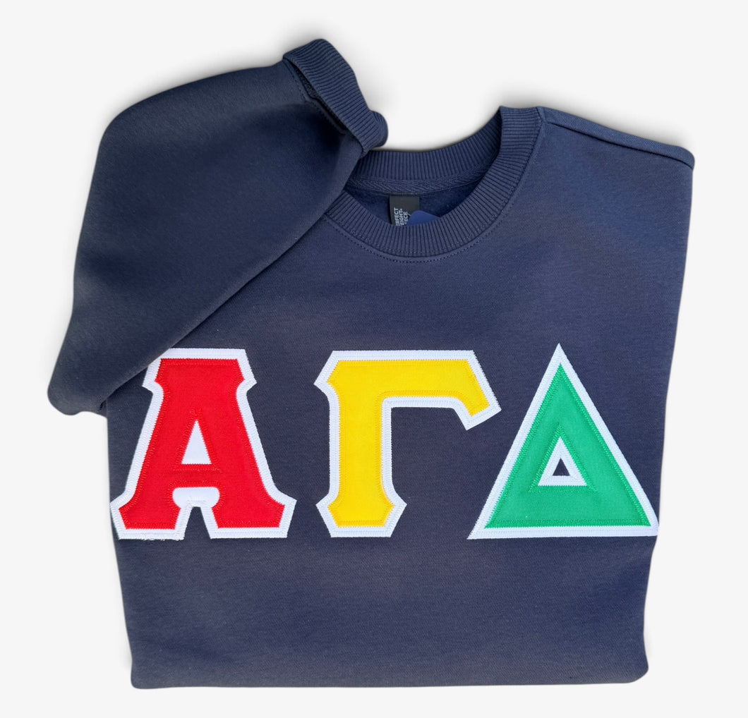 Alpha Gamma Delta stitched letter Sweatshirt