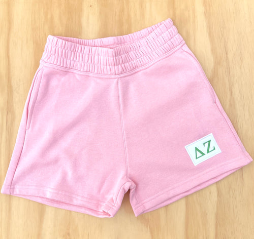Delta Zeta Patch Pink Shorts