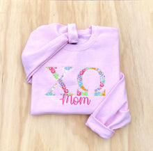 Chi Omega MOM Floral Pink Sweatshirt