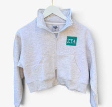 Zeta Tau Alpha Double Zip Grey Jacket