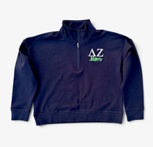 Delta Zeta Mom Navy 1/2 Zip Sweatshirt