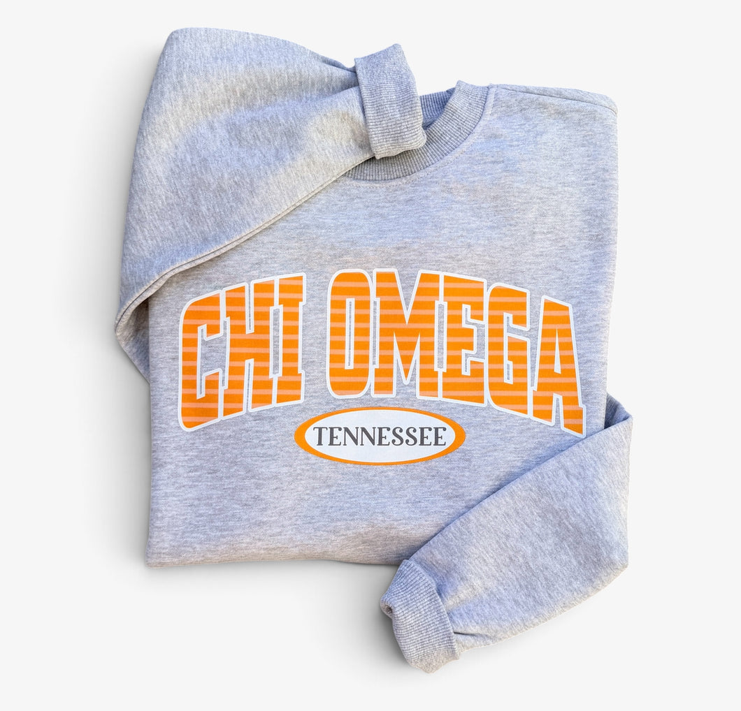 Chi Omega Tennessee Grey Sweatshirt