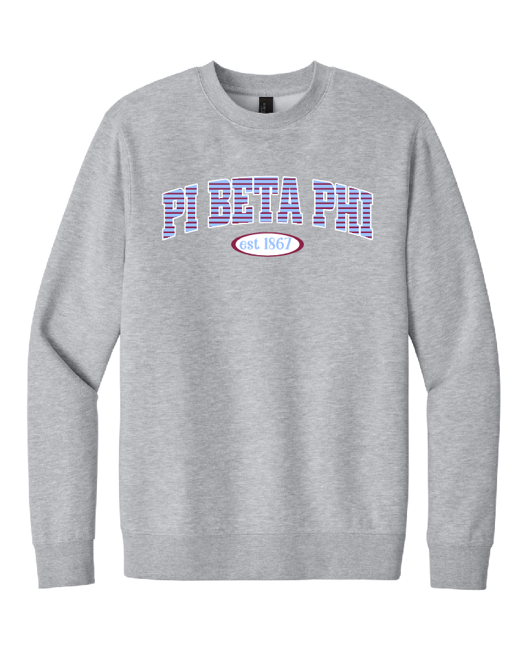 Pi Beta Phi Tonal Stripe Sweatshirt