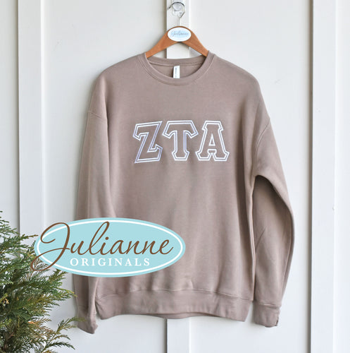 Zeta Tau Alpha Tan Sweatshirt