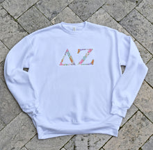 Delta Zeta Delicate Floral White Sweatshirt