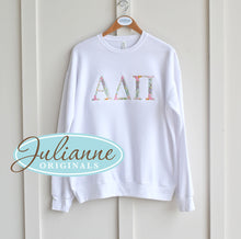 Alpha Delta Pi Floral White Sweatshirt