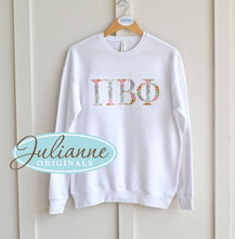 Pi Beta Phi Floral Letter White Sweatshirt