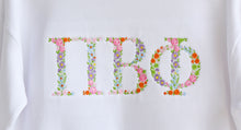Pi Beta Phi Floral Letter White Sweatshirt