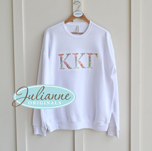 Kappa Kappa Gamma Floral White Sweatshirt