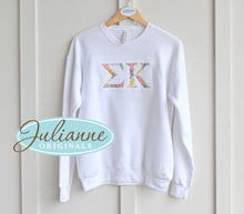 Sigma Kappa Floral White Sweatshirt