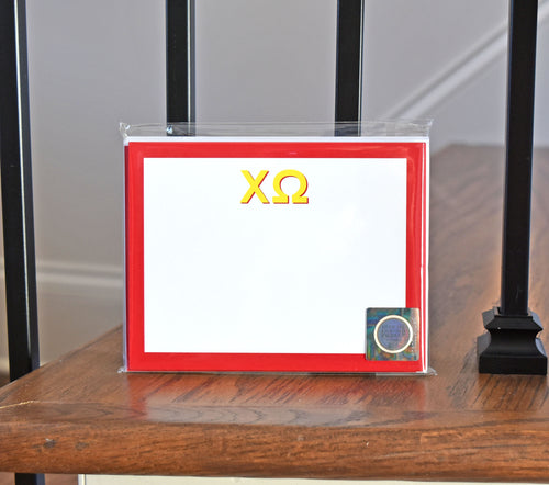 Chi Omega Shadow Flat Notes