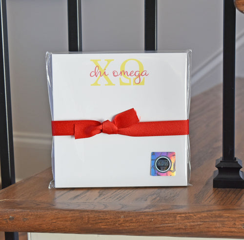 Chi Omega Note Pad