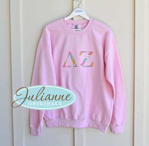 Delta Zeta Pink Floral Sweatshirt