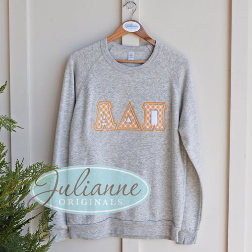 Alpha Delta Pi Gingham Grey Sweatshirt